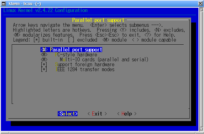 Parallel port support